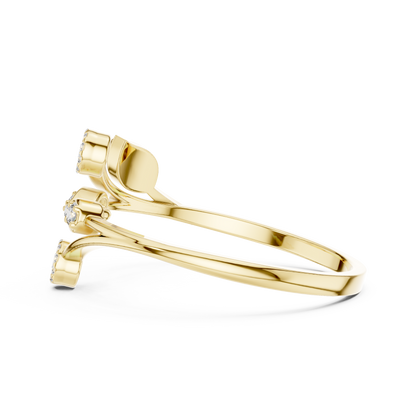 JÄGER JEWEL Twin Petal Flow Diamond Ring – JÄGER Metal