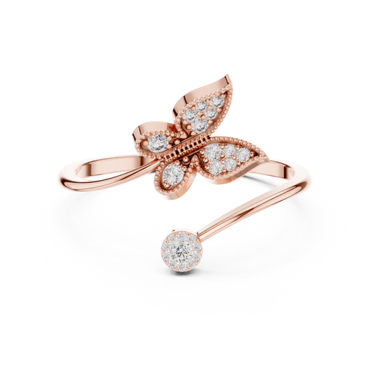 JÄGER JEWEL Butterfly Grace Diamond Ring – JÄGER Metal