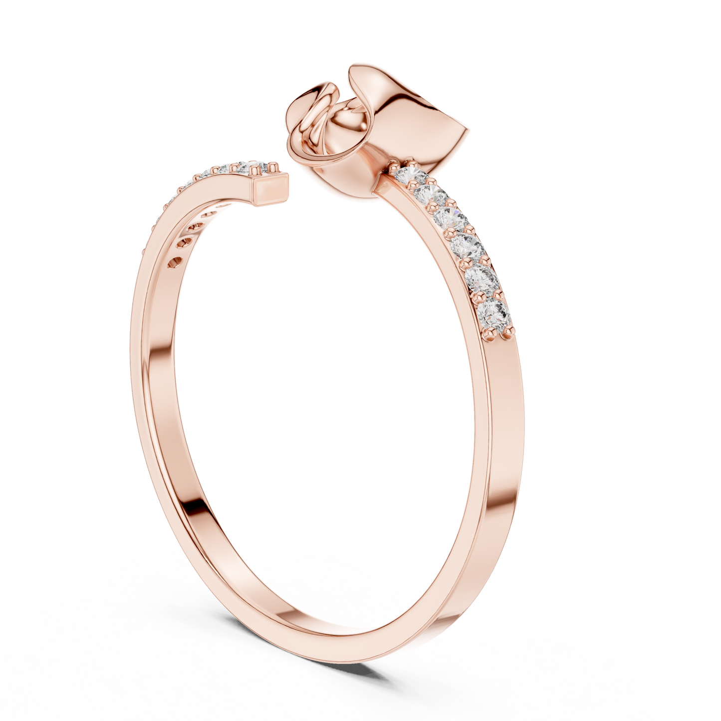 JÄGER JEWEL Sculpted Heart Diamond Ring – JÄGER Metal