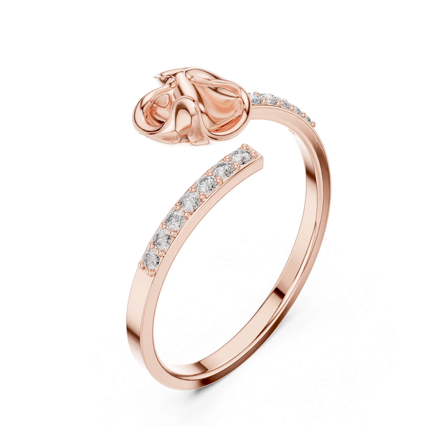 JÄGER JEWEL Sculpted Heart Diamond Ring – JÄGER Metal