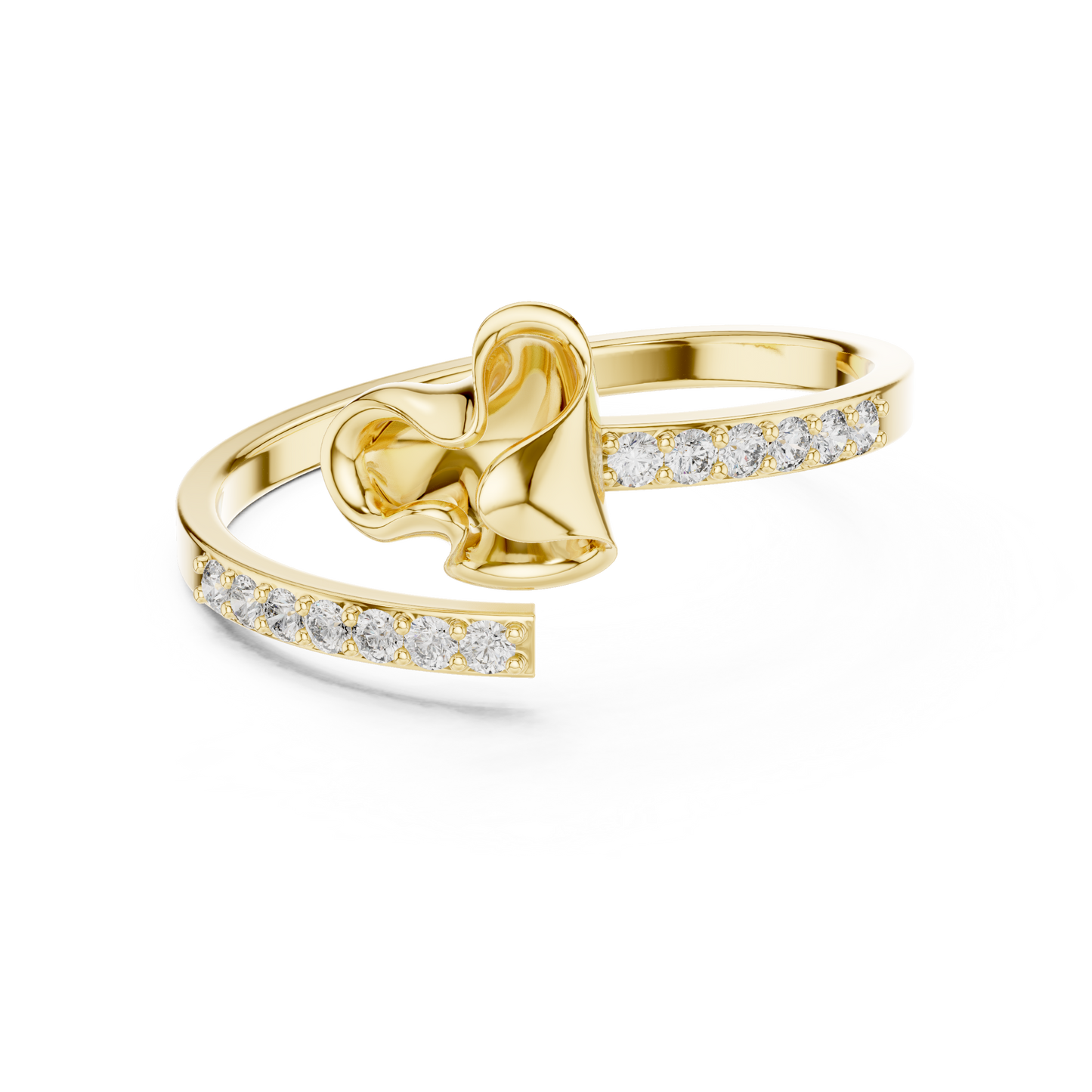 JÄGER JEWEL Sculpted Heart Diamond Ring – JÄGER Metal