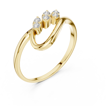 JÄGER JEWEL Triple Leaf Diamond Ring – JÄGER Metal