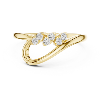 JÄGER JEWEL Triple Leaf Diamond Ring – JÄGER Metal