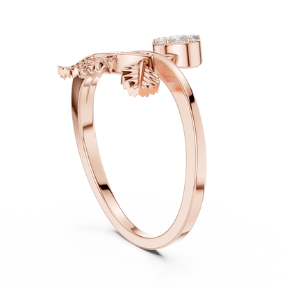 JÄGER JEWEL Floral Stem Diamond Ring – JÄGER Metal