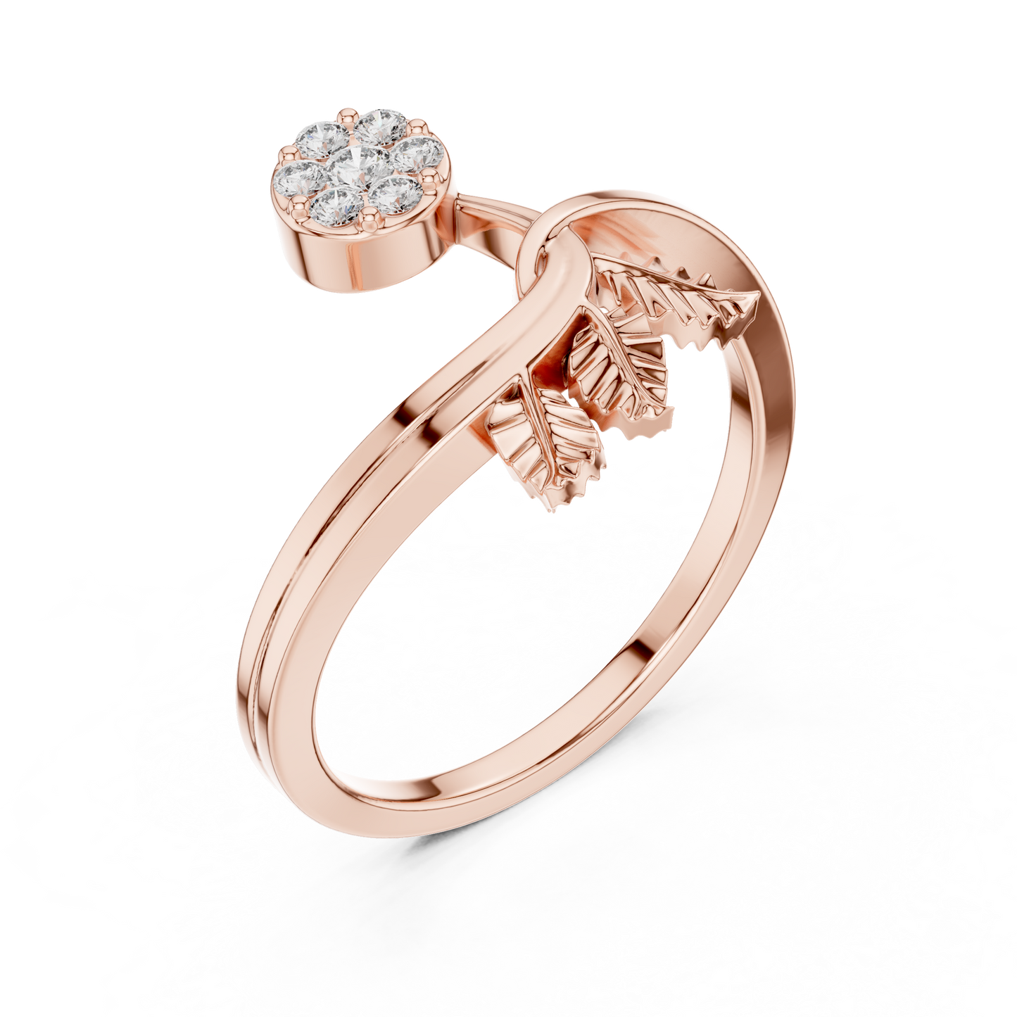 JÄGER JEWEL Floral Stem Diamond Ring – JÄGER Metal