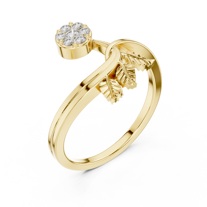 JÄGER JEWEL Floral Stem Diamond Ring – JÄGER Metal