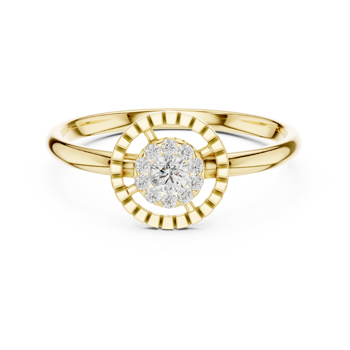 JÄGER JEWEL Halo Radiance Diamond Ring – JÄGER Metal
