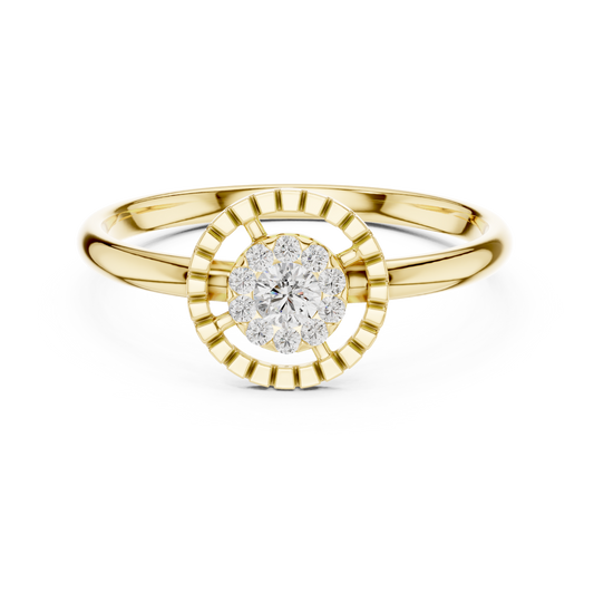 JÄGER JEWEL Halo Radiance Diamond Ring – JÄGER Metal