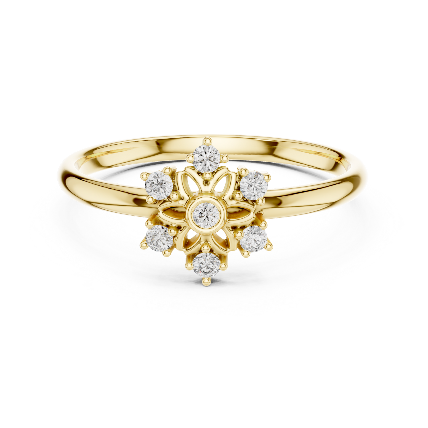 JÄGER JEWEL Bloom Halo Diamond Ring – JÄGER Metal