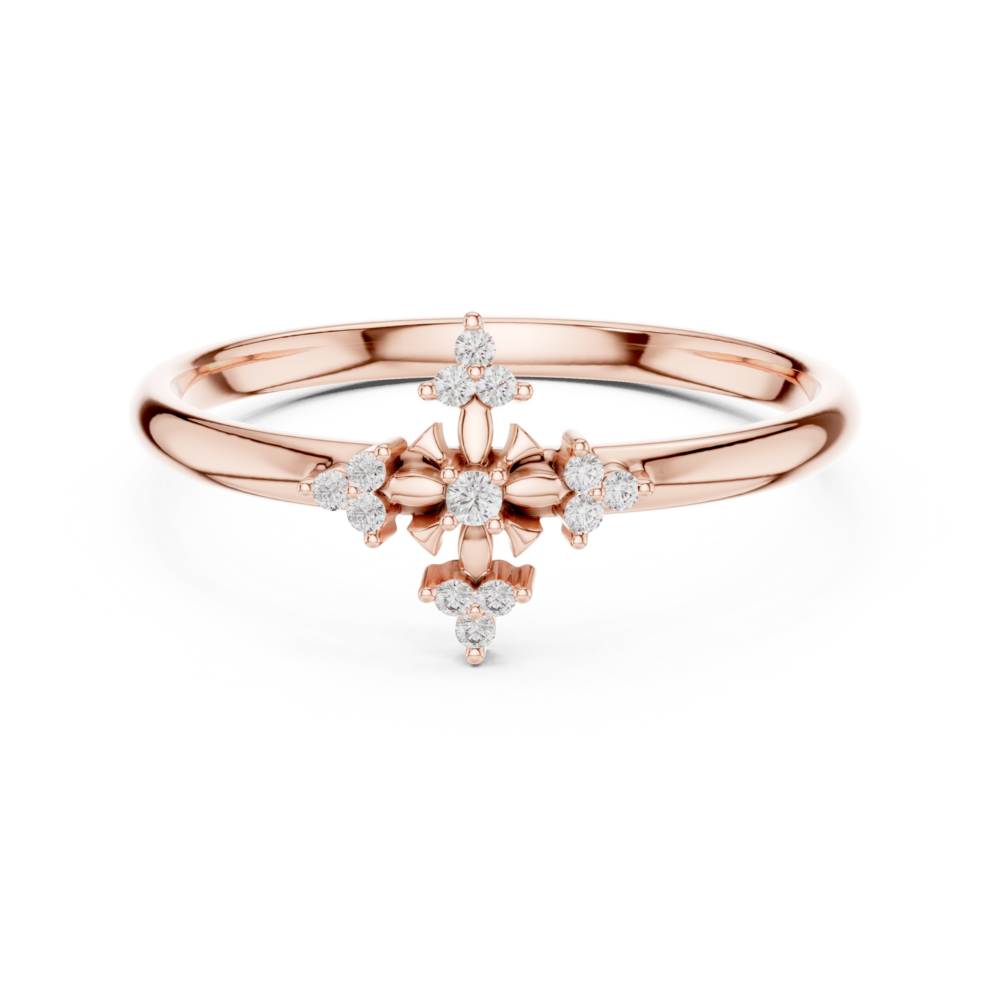 JÄGER JEWEL Celestial Cross Diamond Ring – JÄGER Metal