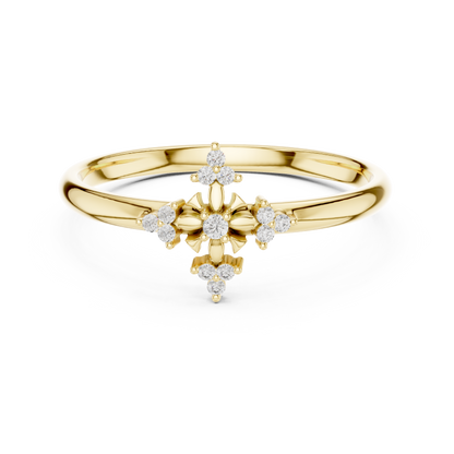 JÄGER JEWEL Celestial Cross Diamond Ring – JÄGER Metal