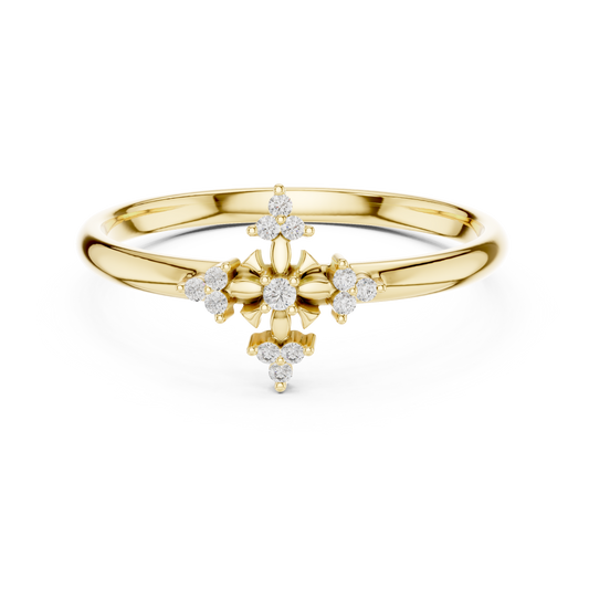 JÄGER JEWEL Celestial Cross Diamond Ring – JÄGER Metal