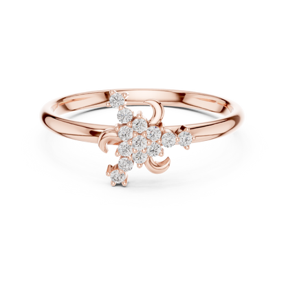 JÄGER JEWEL Crescent Bloom Diamond Ring – JÄGER Metal
