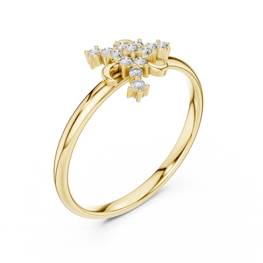JÄGER JEWEL Crescent Bloom Diamond Ring – JÄGER Metal