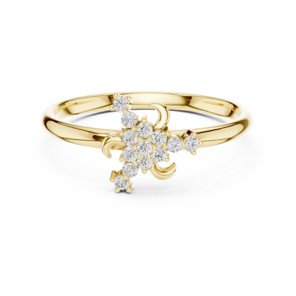 JÄGER JEWEL Crescent Bloom Diamond Ring – JÄGER Metal