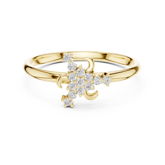 JÄGER JEWEL Crescent Bloom Diamond Ring – JÄGER Metal