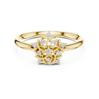 JÄGER JEWEL Radiant Bloom Diamond Ring – JÄGER Metal