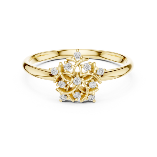 JÄGER JEWEL Radiant Bloom Diamond Ring – JÄGER Metal