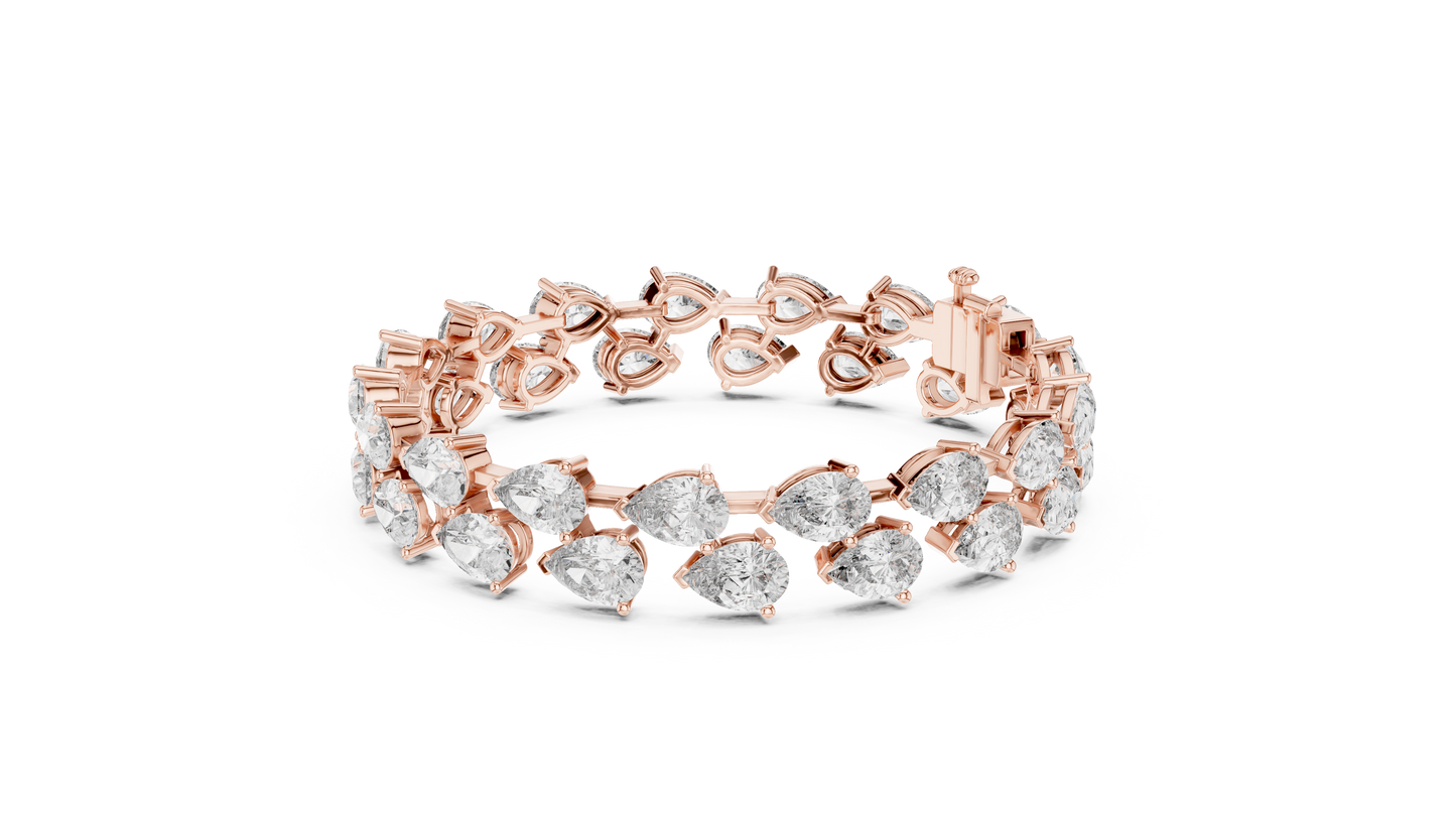 JÄGER JEWEL Imperial Pear Diamond Bracelet – JÄGER Metal