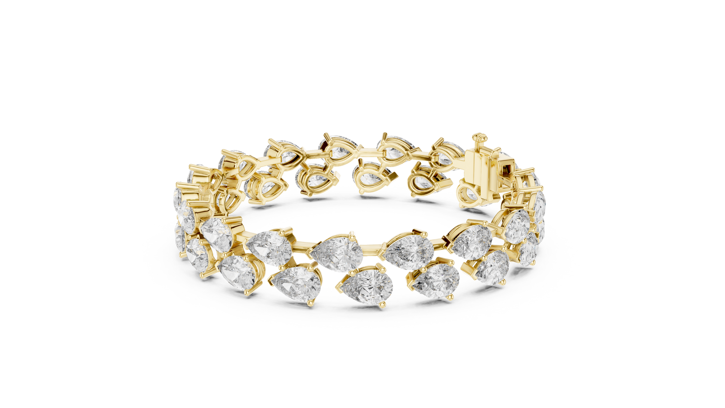 JÄGER JEWEL Imperial Pear Diamond Bracelet – JÄGER Metal