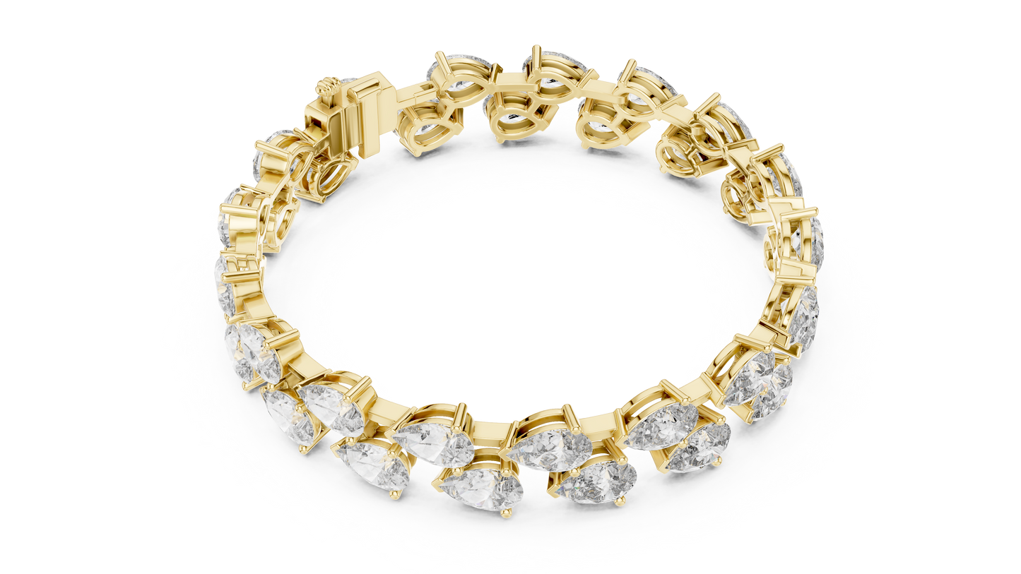 JÄGER JEWEL Imperial Pear Diamond Bracelet – JÄGER Metal