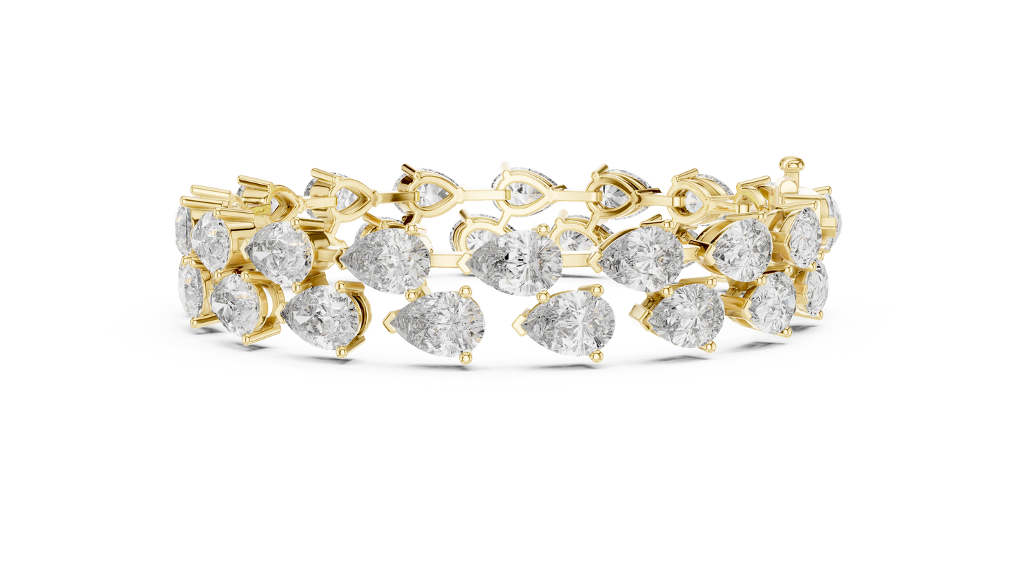 JÄGER JEWEL Imperial Pear Diamond Bracelet – JÄGER Metal