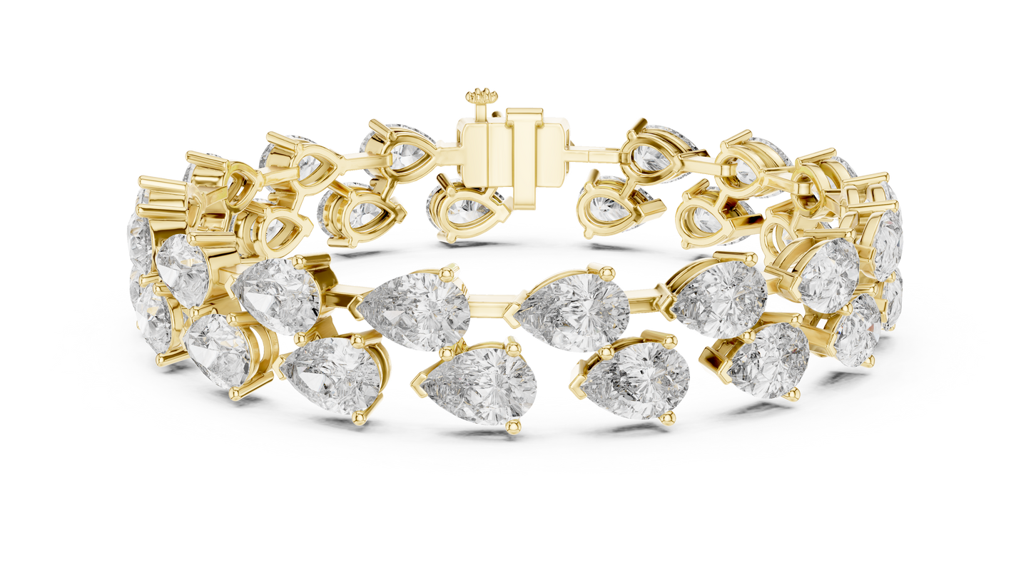 JÄGER JEWEL Imperial Pear Diamond Bracelet – JÄGER Metal