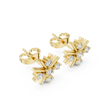 JÄGER JEWEL Starburst Diamond Studs – JÄGER Metal