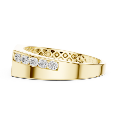 JÄGER JEWEL Axis Line Diamond Band – JÄGER Metal