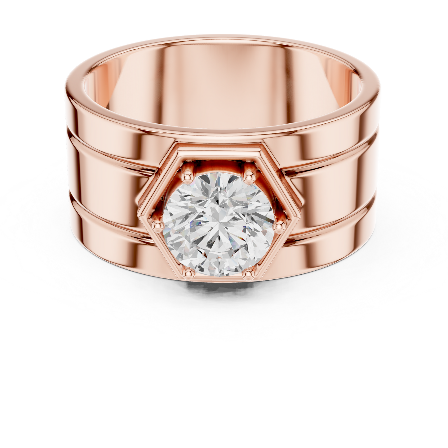 JÄGER JEWEL Hexa Sovereign Diamond Ring – JÄGER Metal