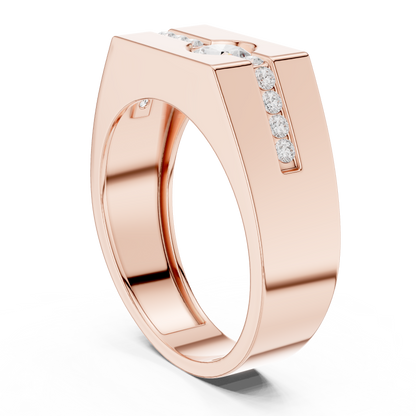 JÄGER JEWEL Linear Crest Diamond Ring – JÄGER Metal
