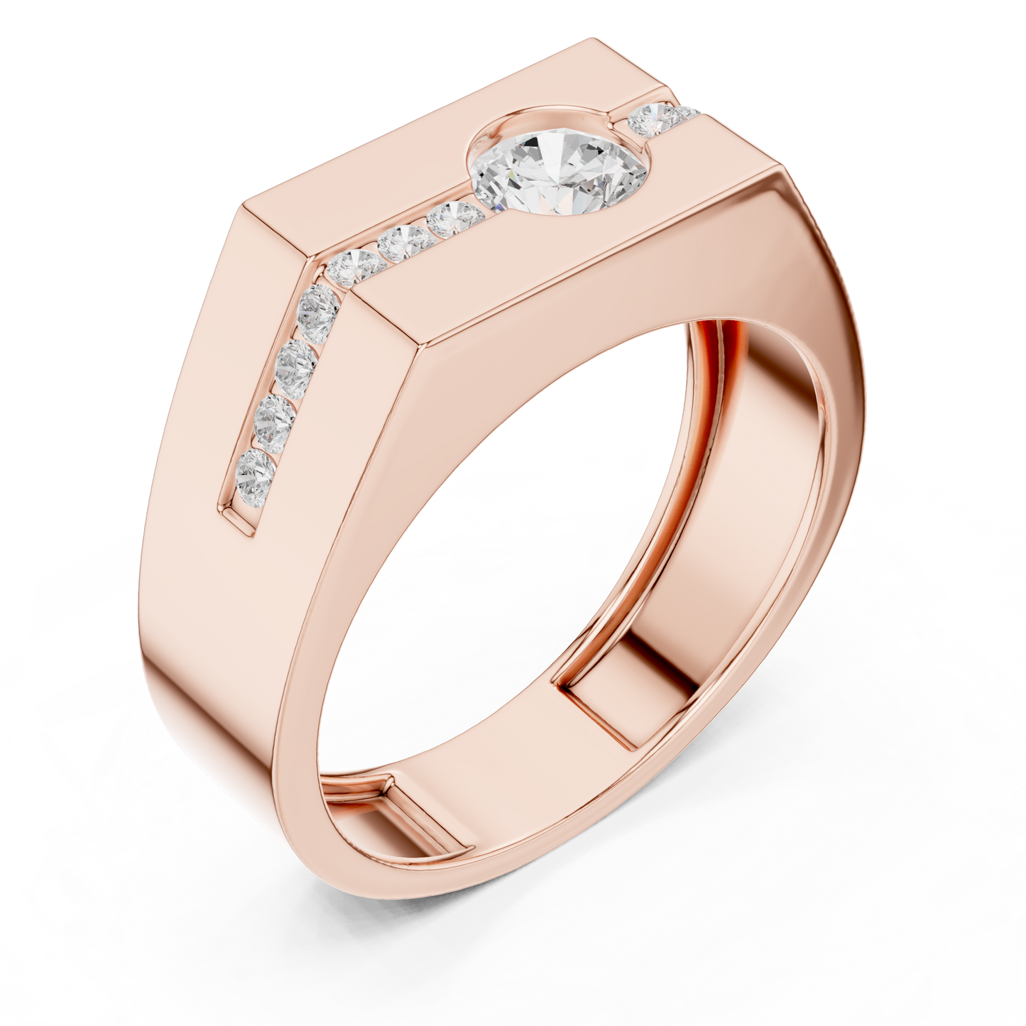 JÄGER JEWEL Linear Crest Diamond Ring – JÄGER Metal