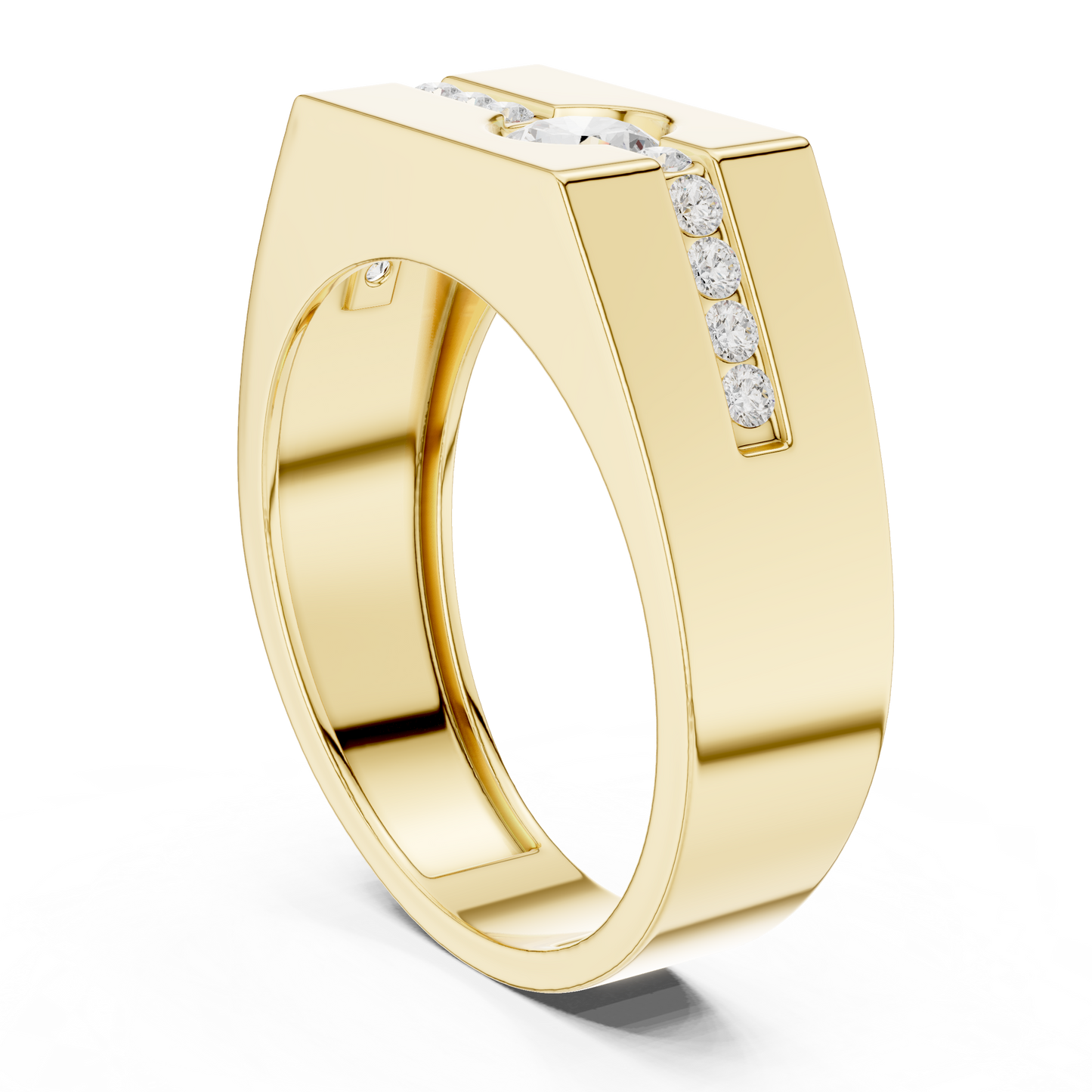 JÄGER JEWEL Linear Crest Diamond Ring – JÄGER Metal