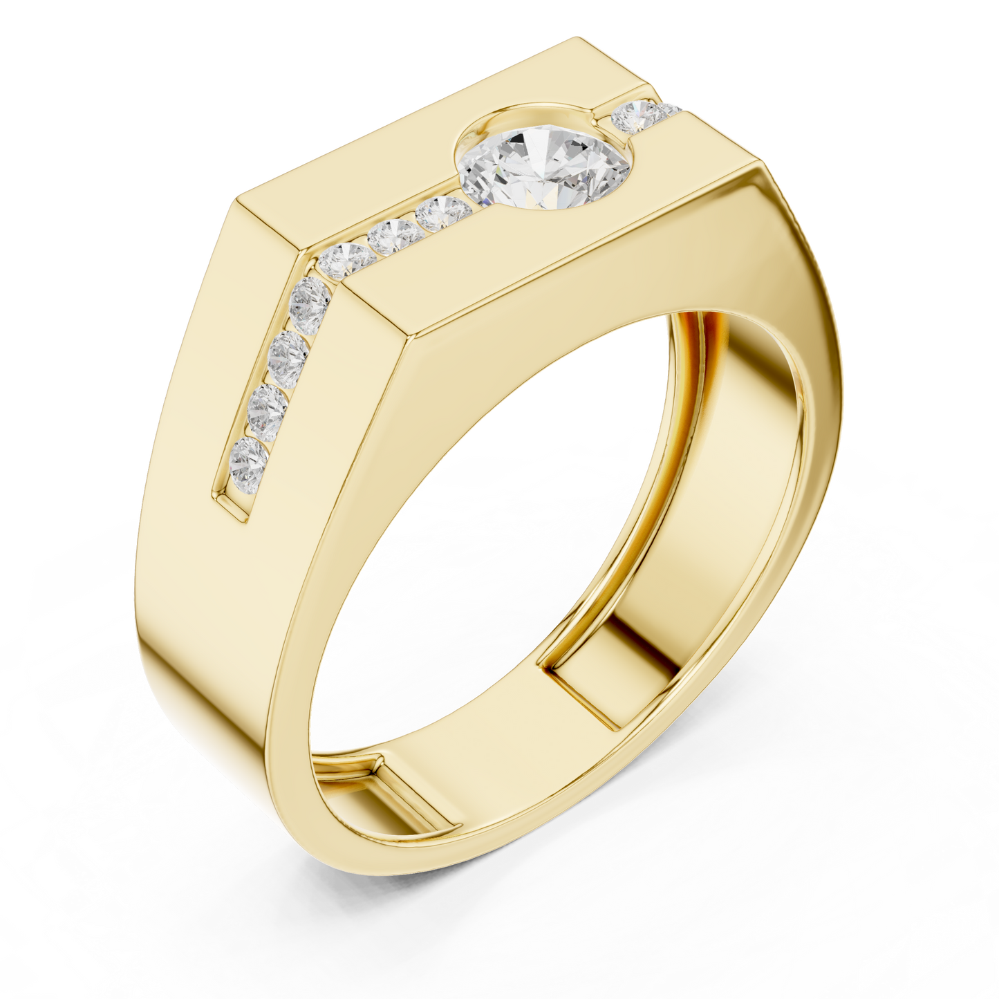 JÄGER JEWEL Linear Crest Diamond Ring – JÄGER Metal