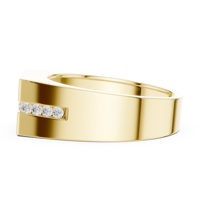 JÄGER JEWEL Linear Crest Diamond Ring – JÄGER Metal