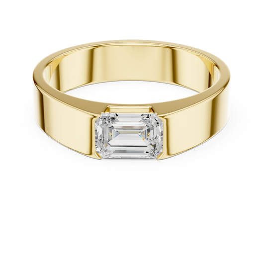 JÄGER JEWEL Linear Crest Solitaire Ring – JÄGER Metal