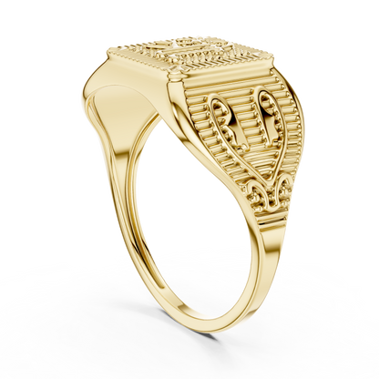 JÄGER JEWEL Shree Script Signet Ring – JÄGER Metal