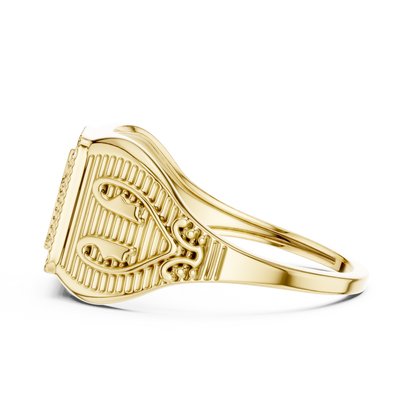 JÄGER JEWEL Shree Script Signet Ring – JÄGER Metal