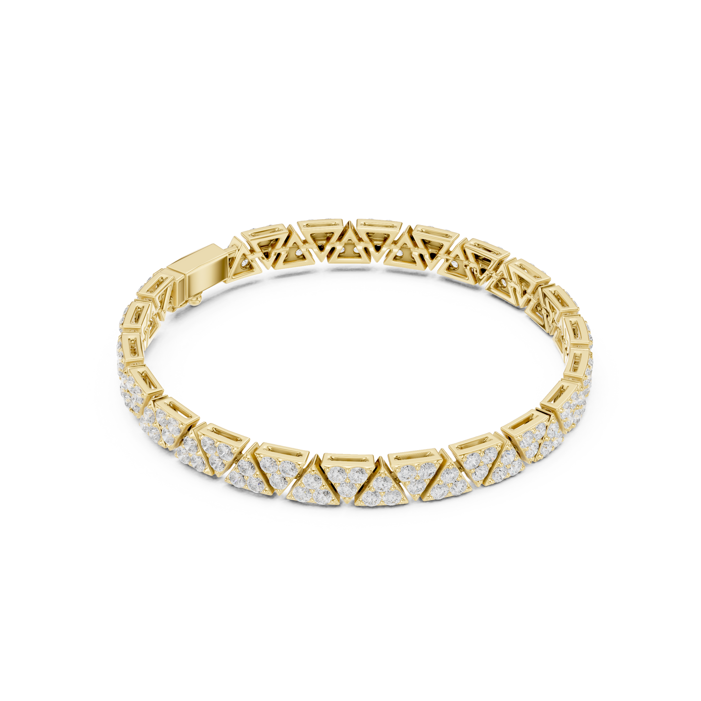 JÄGER JEWEL Vertex Luxe Geometric Diamond Bracelet – JÄGER Metal