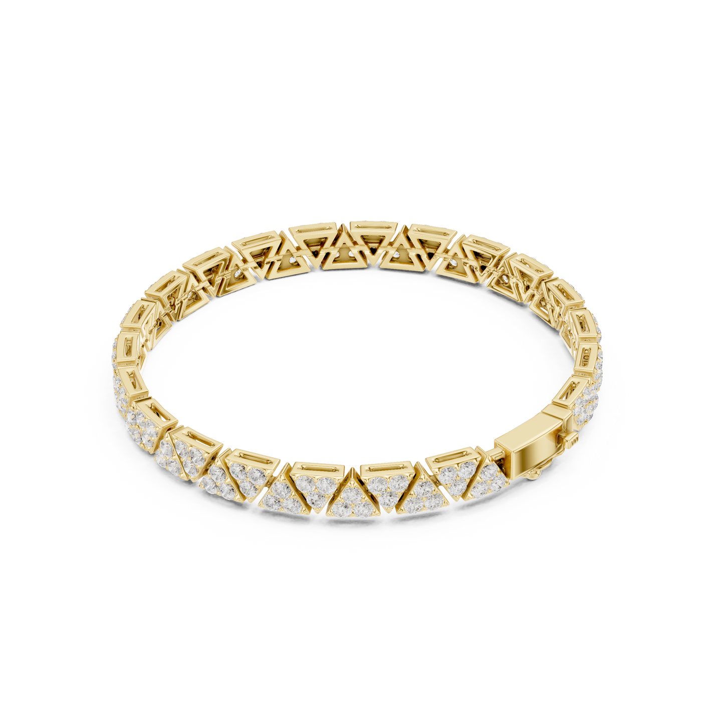 JÄGER JEWEL Vertex Luxe Geometric Diamond Bracelet – JÄGER Metal