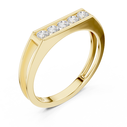 JÄGER JEWEL Linear Prism Diamond Ring – JÄGER Metal