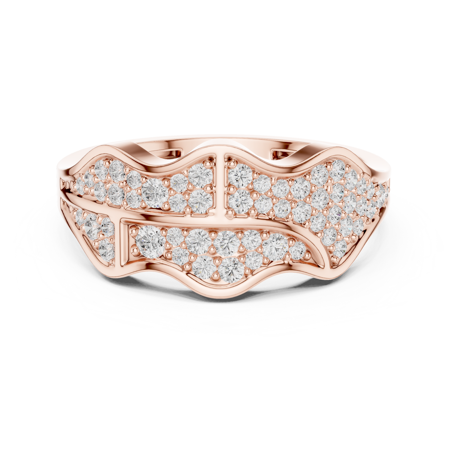 JÄGER JEWEL Flowline Crest Diamond Ring – JÄGER Metal