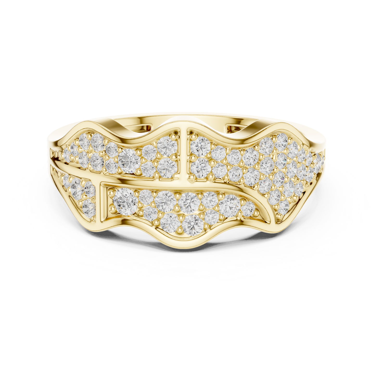 JÄGER JEWEL Flowline Crest Diamond Ring – JÄGER Metal