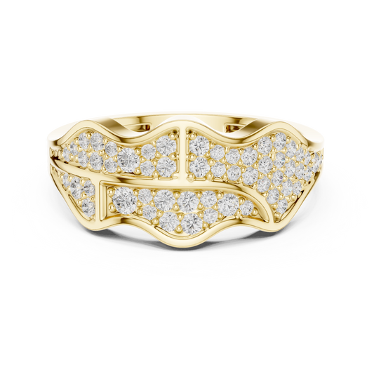 JÄGER JEWEL Flowline Crest Diamond Ring – JÄGER Metal