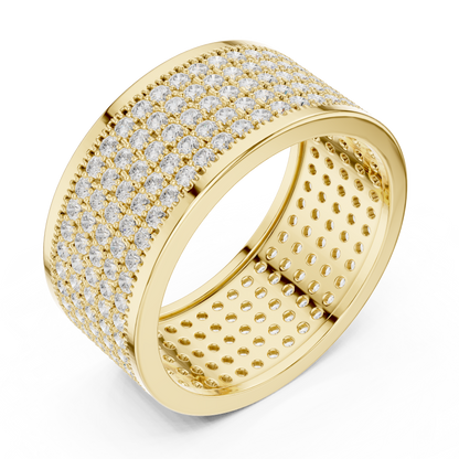 JÄGER JEWEL Imperial Pavé Dome Diamond Band – JÄGER Metal