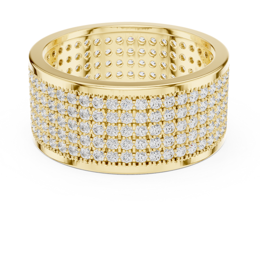 JÄGER JEWEL Imperial Pavé Dome Diamond Band – JÄGER Metal