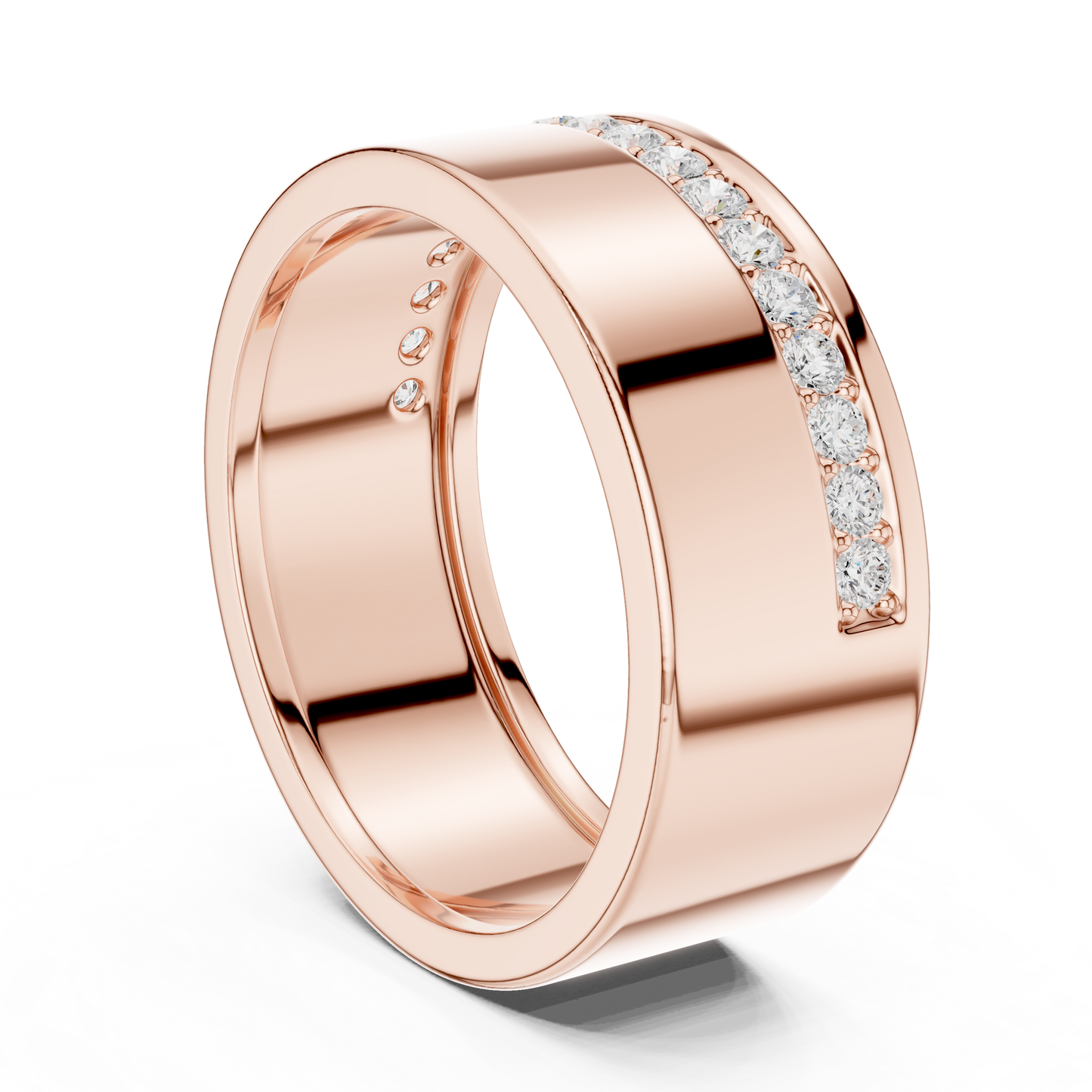 JÄGER JEWEL Linear Edge Diamond Band – JÄGER Metal