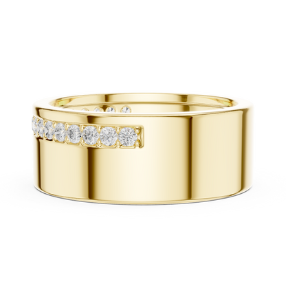 JÄGER JEWEL Linear Edge Diamond Band – JÄGER Metal