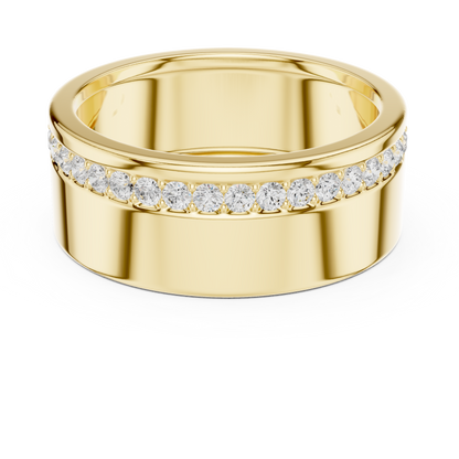 JÄGER JEWEL Linear Edge Diamond Band – JÄGER Metal