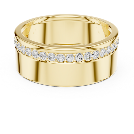 JÄGER JEWEL Linear Edge Diamond Band – JÄGER Metal